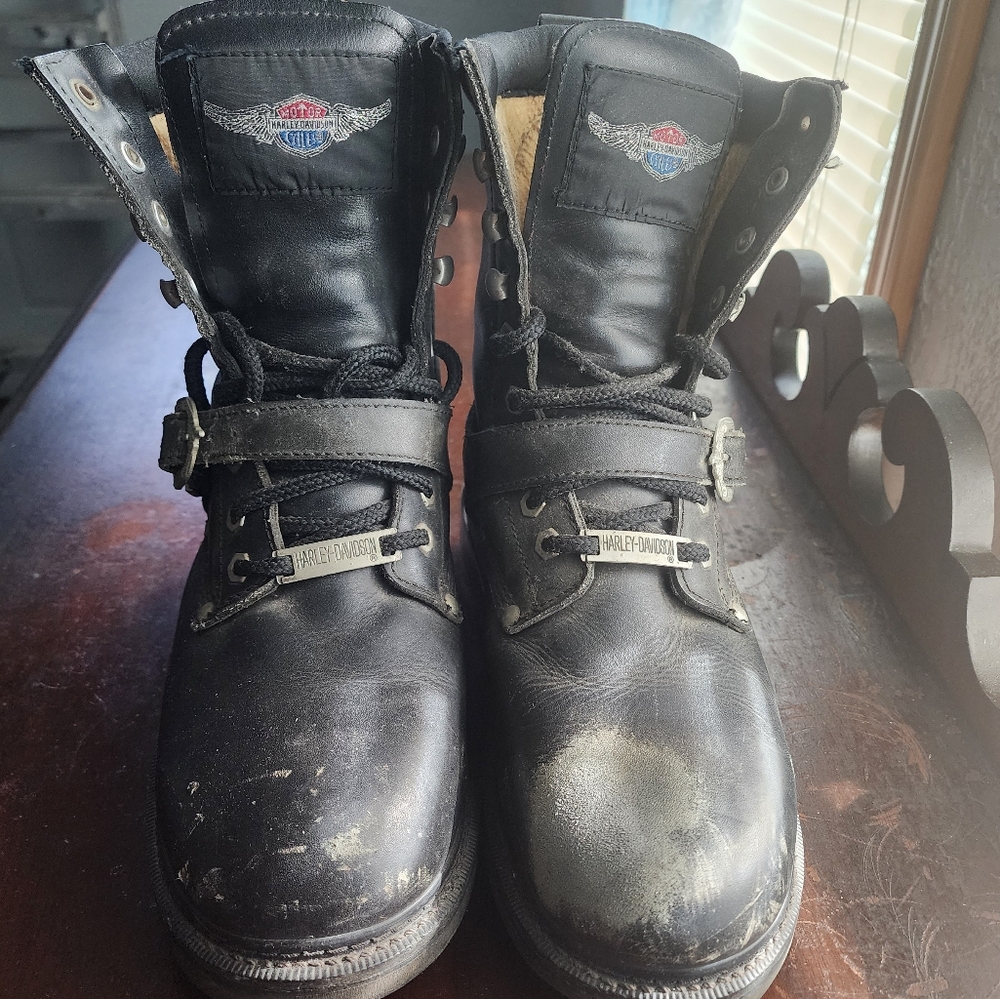 Harley Davidson Men's Size 10 Motorcycle Riding Boots - Picture 3 of 13